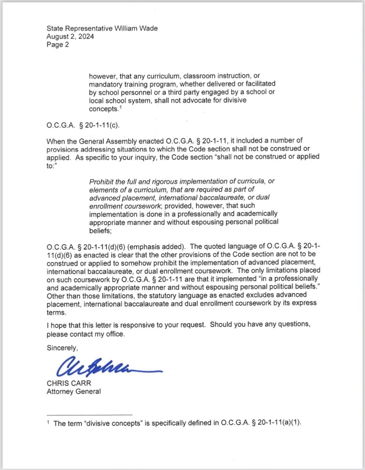 Page 2 of GA Atty Gen Response